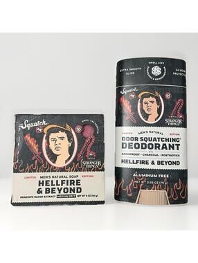Dr. Squatch Stranger Things Dustin Hellfire & Beyond Soap & Deodorant Set